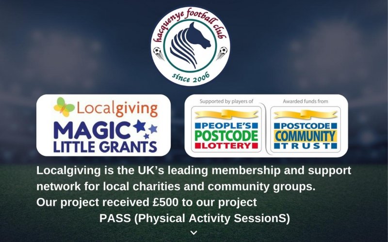 We received a Magic Little Grant through the partnership between Localgiving and Postcode Society Trust.